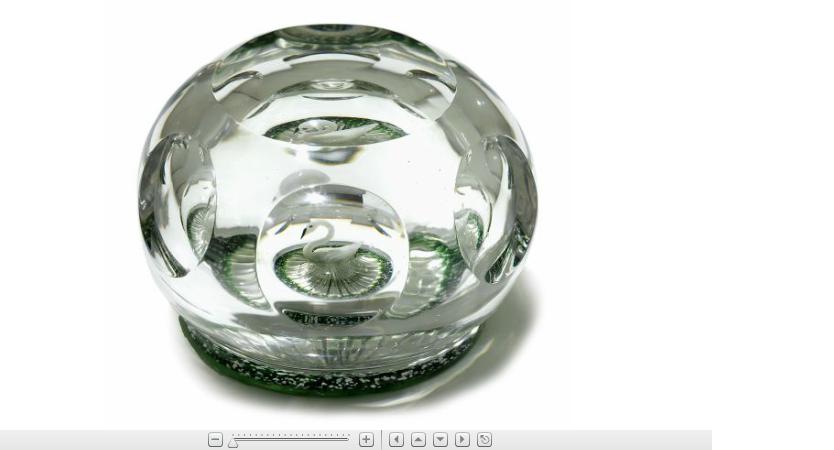 Appraisal: Incredibly Rare Antique Baccarat swan in pond facetted paperweight With