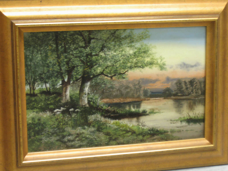 Appraisal: ERNEST PARTON AMERICAN - River scene oil on canvas unsigned