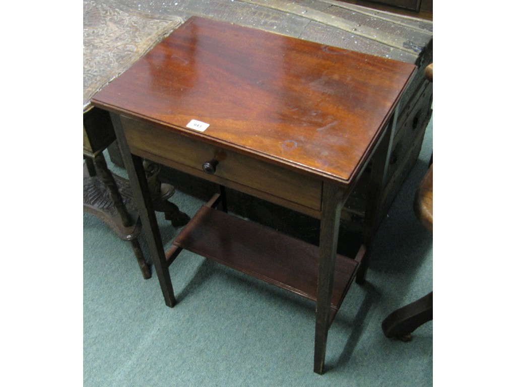 Appraisal: Mahogany side table with undertier