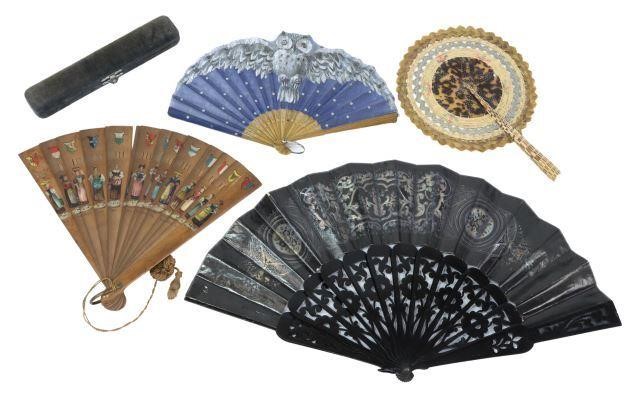 Appraisal: lot of Lady's hand fans late th early th c