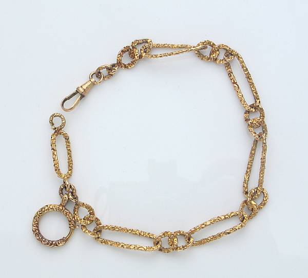 Appraisal: An k gold watch chain gross weight approximately gr length