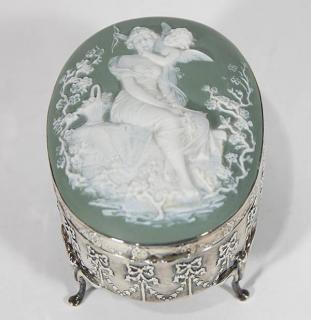 Appraisal: Neo-Classical trinket box the English sterling silver stand decorated with