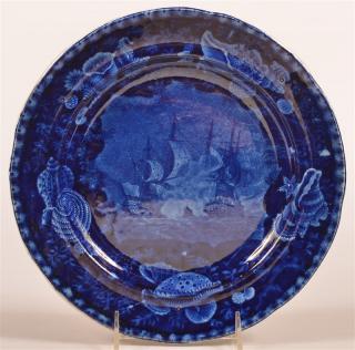 Appraisal: Historical Staffordshire Blue Transfer Plate Historical Staffordshire Blue Transfer China