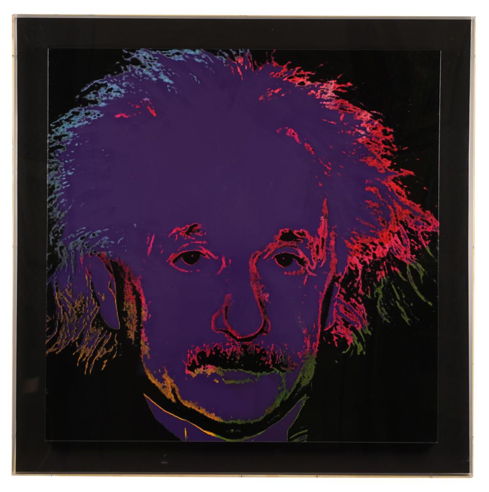 Appraisal: STEVE KAUFMAN - EINSTEIN STATE II PURPLE PACE colored screenprint