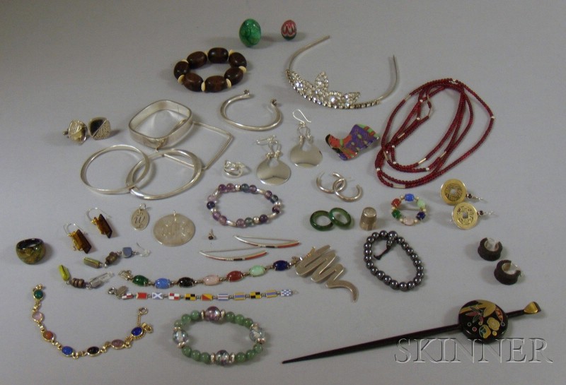 Appraisal: Small Group of Jewelry including sterling silver hardstone and studio