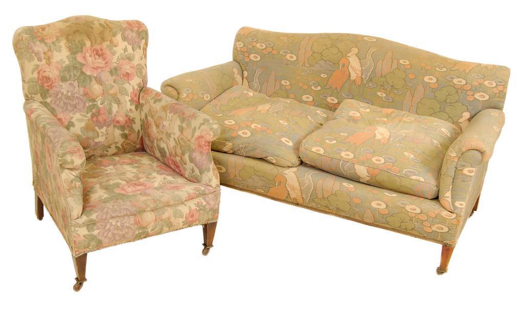 Appraisal: An Edwardian two seater settee