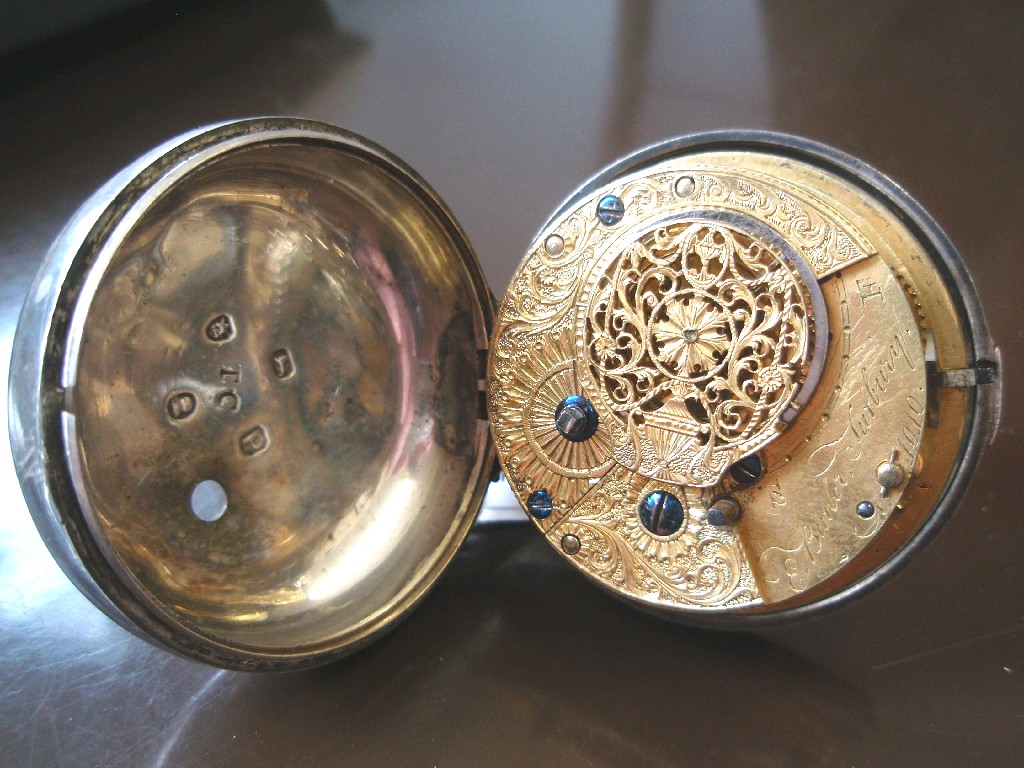 Appraisal: A William IV gentleman's silver pocket watch with fusee movement