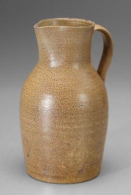 Appraisal: J D Craven stoneware pitcher speckled salt glaze marked on