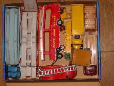 Appraisal: Nine old Dinky models including and Car Carrier and Trailer