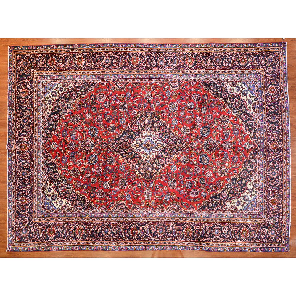 Appraisal: Kashan Carpet Persia x Third quarter- th century hand-knotted wool