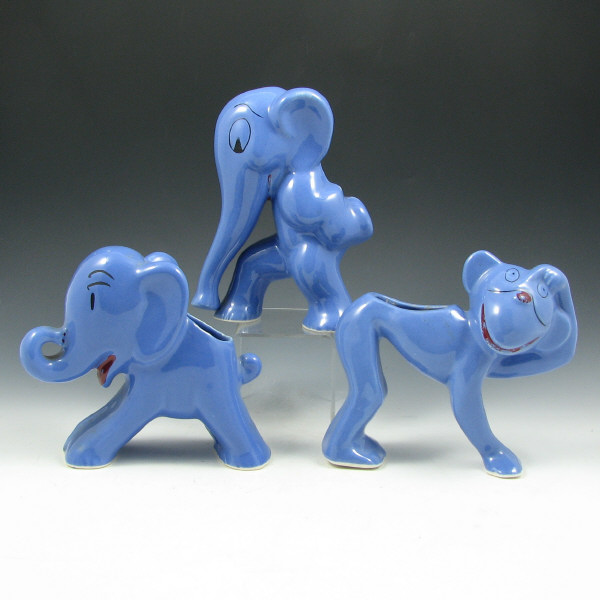 Appraisal: Hull Early Novelty Rare Set of Blue Animals Very rare