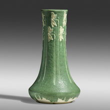 Appraisal: Ruth Erickson for Grueby Faience Company EXCEPTIONAL VASE WITH DAFFODILS