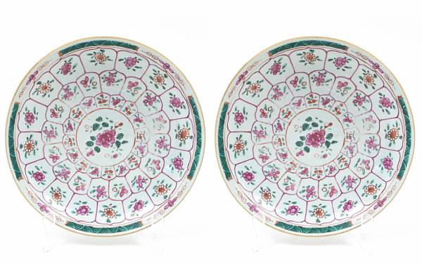 Appraisal: A pair of Chinese export porcelain floral painted and decorated