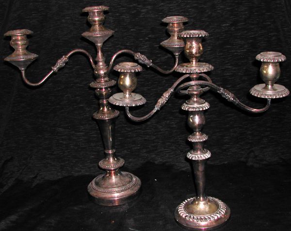 Appraisal: Two Pairs of Candelabra one a tall and stately pair