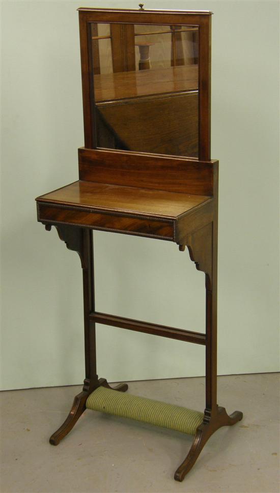 Appraisal: Gentleman's mahogany dressing stand late th century with adjustable mirrored