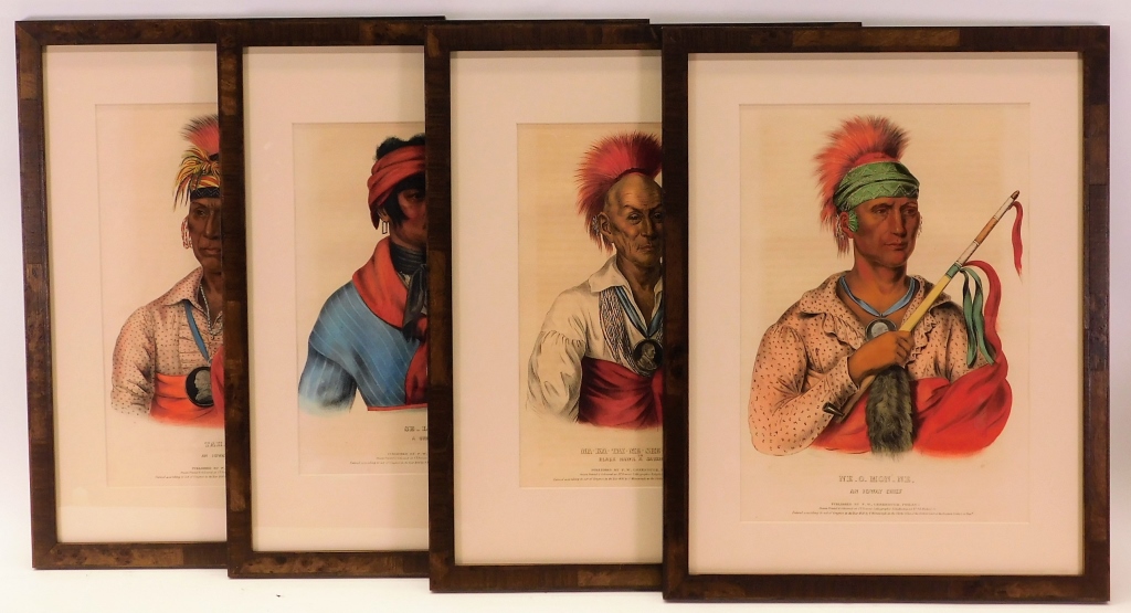 Appraisal: MCKENNEY AND HALL NATIVE AMERICAN ENGRAVINGS United States th CenturyIncludes