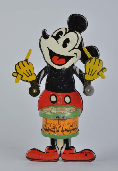 Appraisal: German Nifty Walt Disney Mickey Jazz Drummer Toy Plunger activated