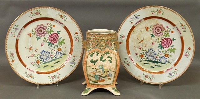 Appraisal: - Massive pair of Chinese porcelain chargers dia and a