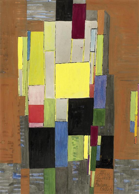 Appraisal: ITTEN JOHANNES Linden - Zurich Abstract composition Gouache on paper