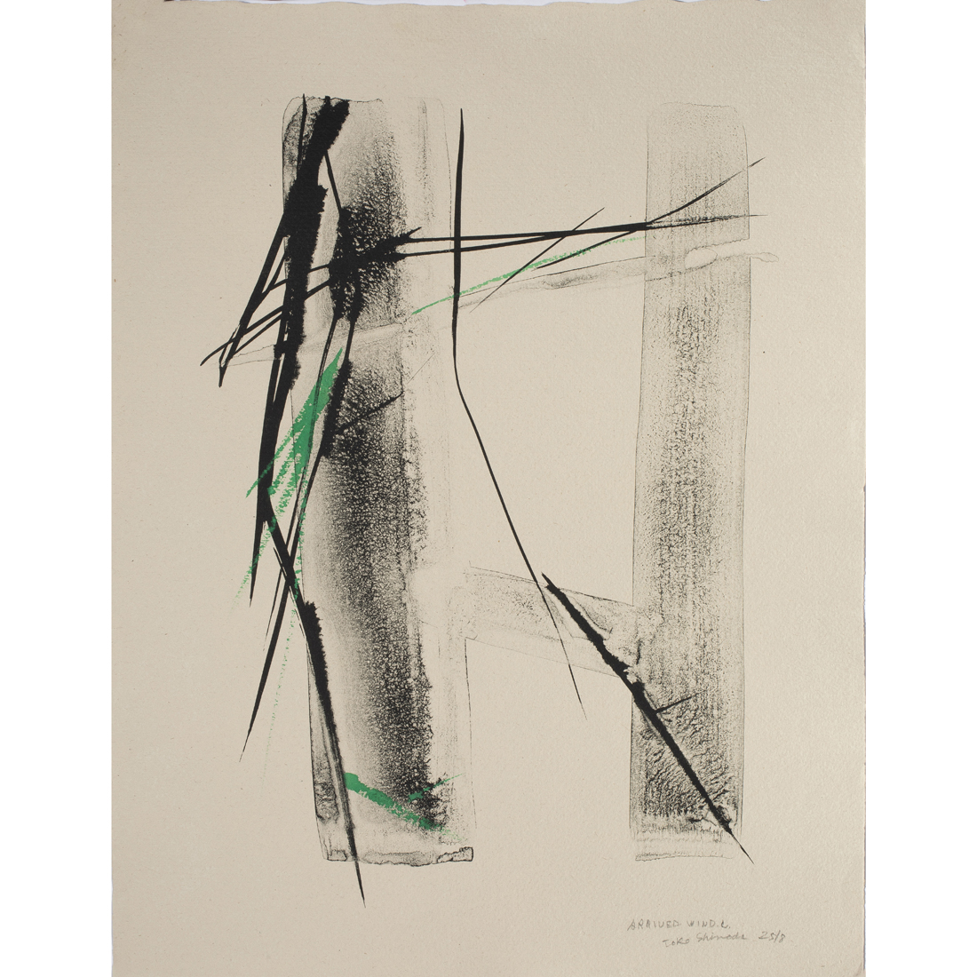 Appraisal: Toko Shinoda Japanese - Arrived Wind C lithograph with hand