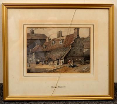 Appraisal: George Shepherd Spellem Court Margate inscribed and signed with initialls