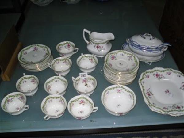 Appraisal: An Aynsley tea service decorated with rose buds in a