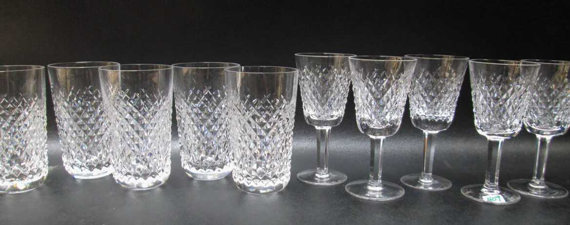 Appraisal: SET OF WATERFORD ALANA CUT CRYSTAL DRINKWARE twenty-two pieces comprised