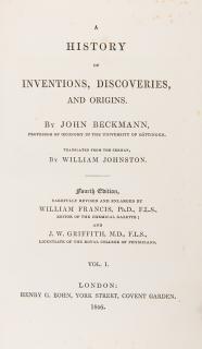 Appraisal: Invention Beckman John A History of Inventions Discoveries and Origins