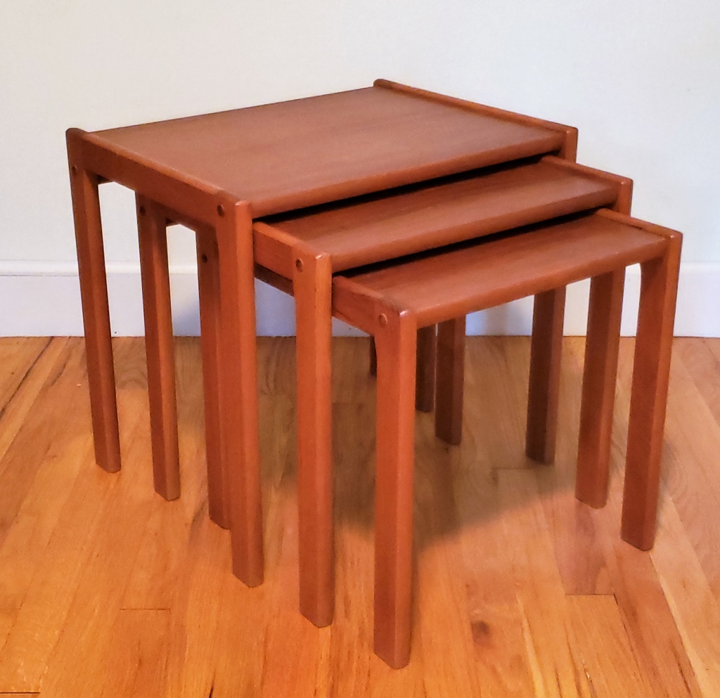 Appraisal: MCM DANISH MODERN BRDR FURBO NESTING TABLES Denmark th CenturySet