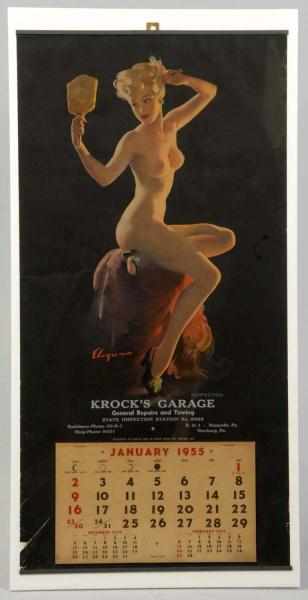 Appraisal: Elvgren Nude Calendar from Pennsylvania Description Very clean overall with