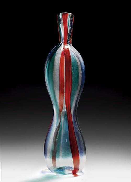 Appraisal: VENINI VASE Murano circa Blown glass Base signed Venini Murano