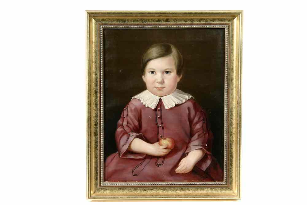 Appraisal: OOC - Portrait of Young Boy in plum colored suit