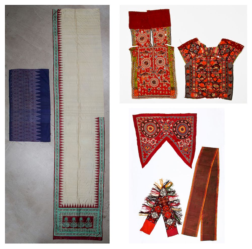 Appraisal: Textile Collection Various Cultures Textile Collection Various Cultures Including a