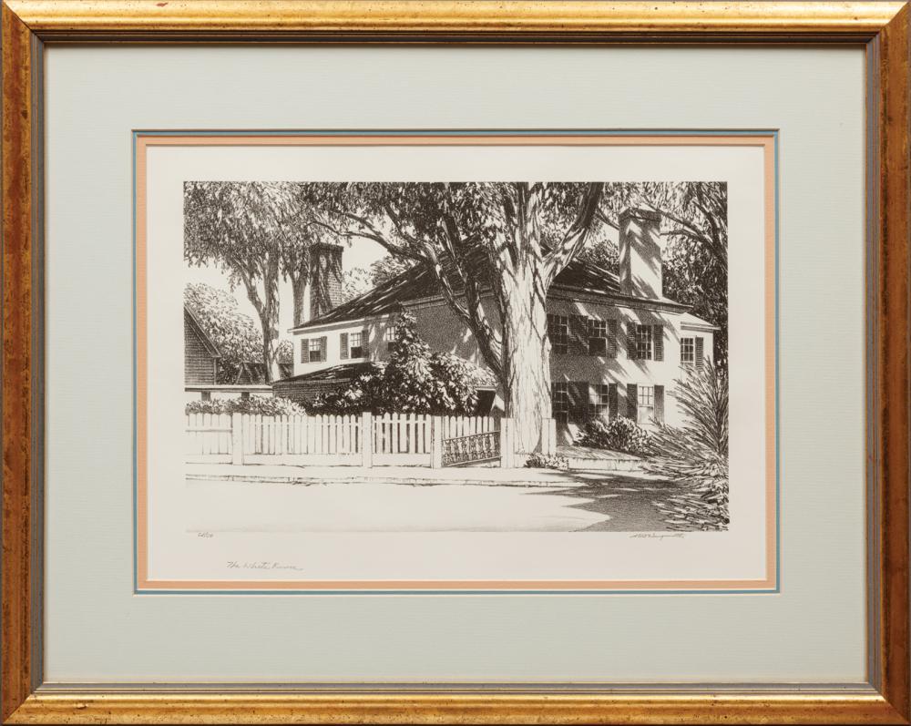 Appraisal: Stow Wengenroth American - The White Fence lithograph pencil-signed titled