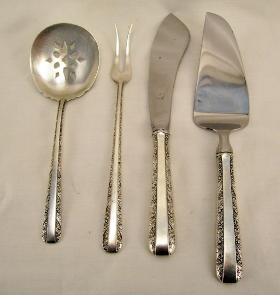 Appraisal: pcs Towle Candlelight Sterling Includes Pierced server measures long Master