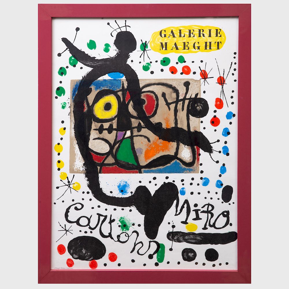 Appraisal: After Joan Miro - Galerie Maeght Exhibition Poster Lithographic poster