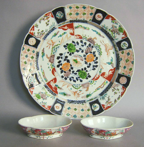 Appraisal: Large Imari charger dia together with a pair of small