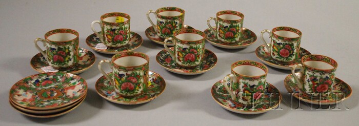 Appraisal: Set of Chinese Export Porcelain Rose Medallion Demitasse Cups and