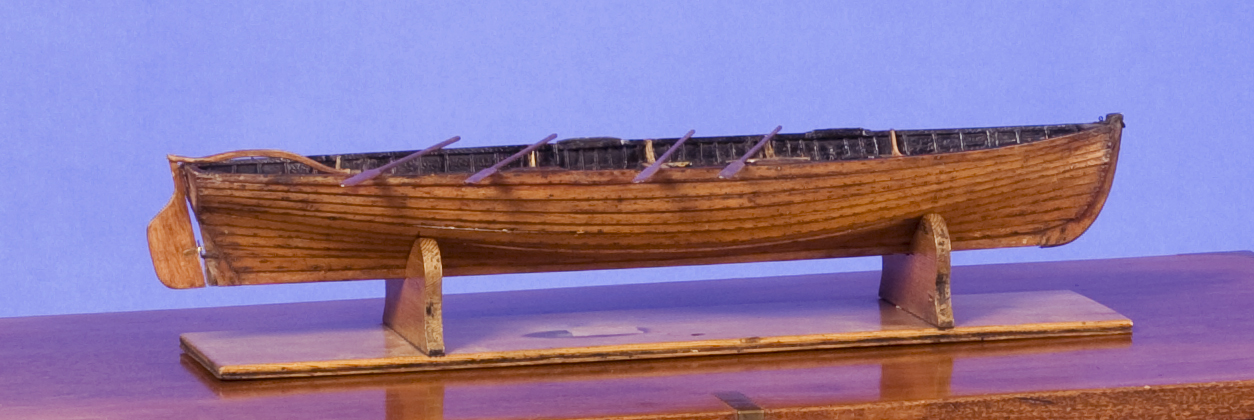 Appraisal: FINE HANDMADE WOOD MODEL OF A CAPTAIN'S GIG NINETEENTH CENTURY