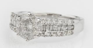 Appraisal: Lady's K White Gold Dinner Ring with a car Lady's