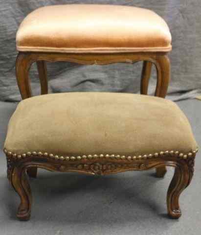 Appraisal: Louis XV Style Upholstered Stools From a Scarsdale NY location