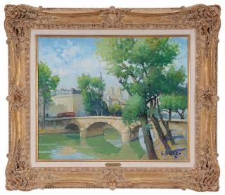 Appraisal: Constantin Kluge French - Pont de Louis Phillipe signed lower