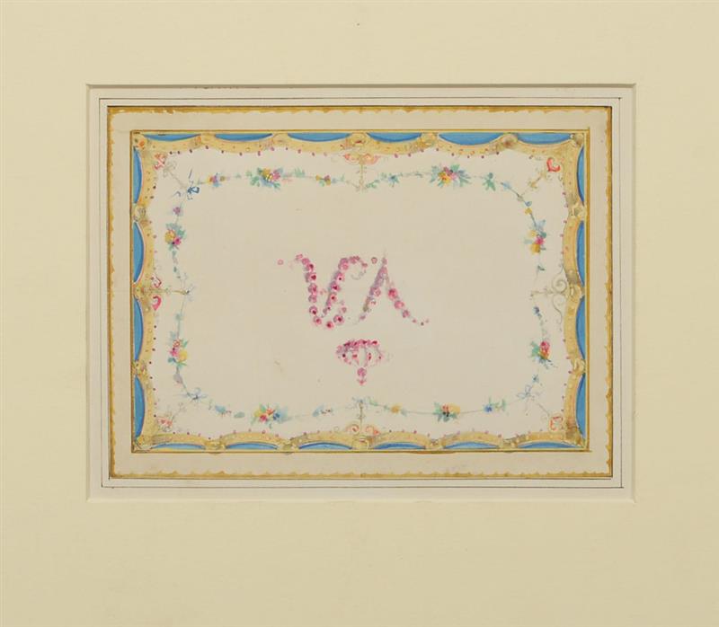 Appraisal: T W BANTING CEILING DECORATION Watercolor and gouache on paper