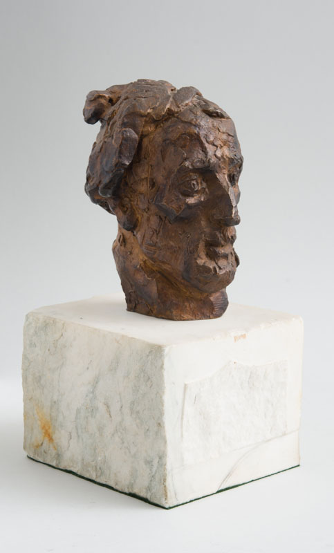 Appraisal: AFTER JACQUES LIPCHITZ - HEAD OF A MAN Bronze signed