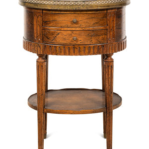 Appraisal: A Doris Dessauer Designed Louis XVI Style Marble-Top Gueridon th