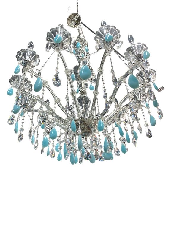 Appraisal: Contemporary Crystal Chandelier Contemporary Crystal Chandelier inches high x inches