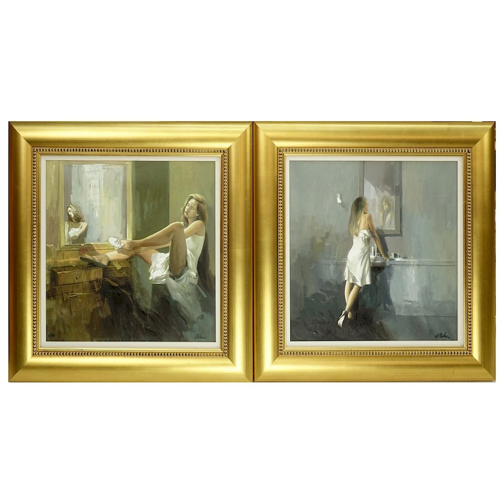 Appraisal: Two Antonio Tamburro Giclee's on Canvas Grouping of Two Hand