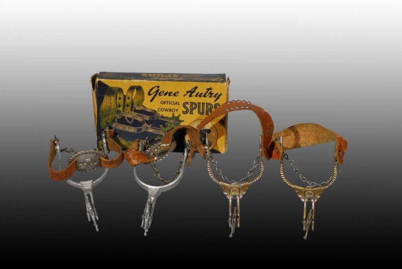 Appraisal: Lot of Gene Autry Roy Rogers Toy Spur Sets Description