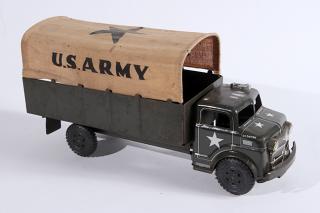 Appraisal: Marx army truck long original canvas and wheels this is