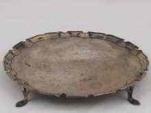 Appraisal: A silver salver hallmarked London measuring approx cm dia and